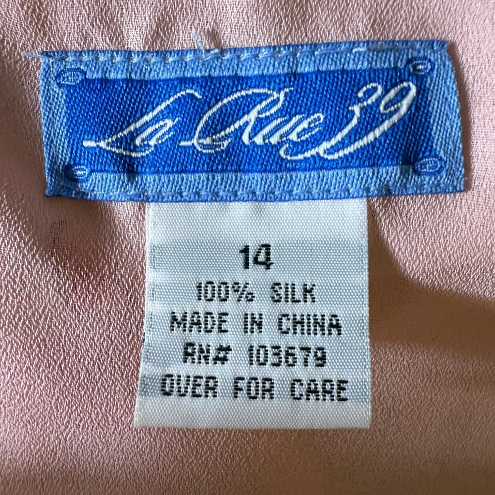 VTG Y2K Fairycore 100% silk lined butterfly empire waist midi dress Sz 14 - Picture 9 of 9